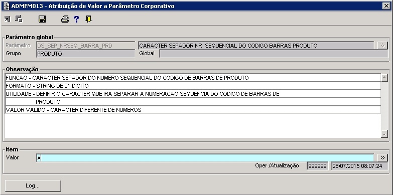 VA PRD Configura o para gera o de c digo de barras