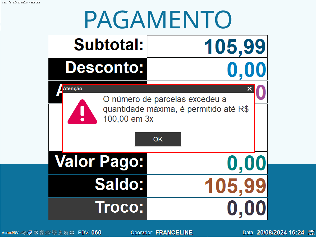 Imagem 23 - Tela de Alerta