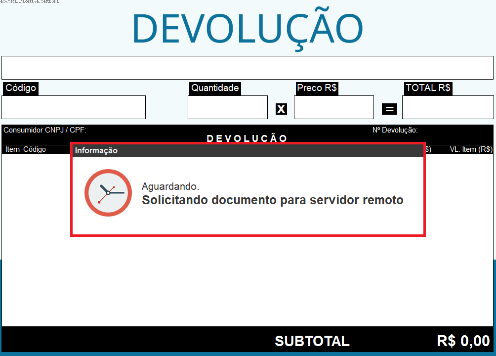 Imagem 7 - busca do documento no servidor remoto