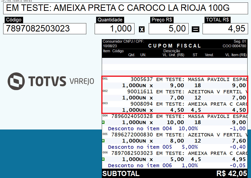 Imagem 5 - Produtos com código promocional